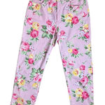 Ralph Lauren Lauren Pink Floral Flat Front Cropped Pant 10 Cottage Flower Spring Photo 0