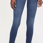 Mother Denim The Looker Ankle Fray Skinny Cigarettes Jeans Girl Crush Blue Wash Size 28 Photo 0