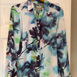 Chico's Chico’s Long Sleeve Blouse Painted Passion Sophia Size 2 (Large) Luxury S7 Photo 0
