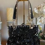 Dolce & Gabbana NWOT Black Floral Crystal VANDA Bag Chic, Bold & Glamorous Photo 0