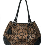 Brighton Valencia Purse Shoulder Bag Satchel Metallic Bronze Black Photo 0