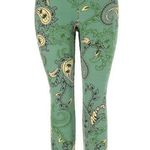LuLaRoe Green Floral Paisley Print Leggings Plus Size 1X Tall & Curvy T&C TC Photo 0