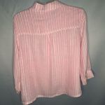 Westbound  woman's button down pink & white striped blouse blouse size medium Photo 2