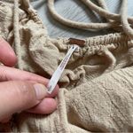 Free People  Lace Bow Crop Tank Top Beige (Small) Photo 1