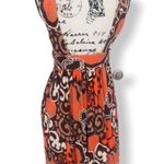 Milly Orange patterned Dress Photo 4