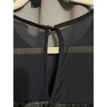 NWT MAURICES WO SIZE Small Black velvet accent design Silver Metallic dress Photo 5