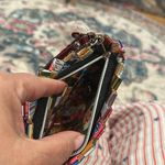 Nahui Ollin Colorful Woven Wristlet Clutch Red Photo 3