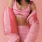 Beach Riot  Moxie Pink Gingham Set NWT Photo 1