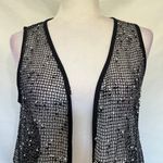 Nouveau Monde Mesh Vest Sz S Boho Open Whimsigoth Festival Black Speckle Indie Photo 11