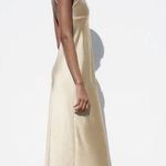 ZARA dress satin effect maxi midi slip on wedding party cocktail Photo 6