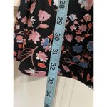 Candie's  Floral Black Pink Blue Button Up Tie‎ Collar Dress Size Small Photo 2
