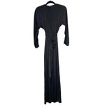 ASOS NWT Design Satin Maxi Dress Batwing Women's Long Sleeve Black Size 4 Photo 4