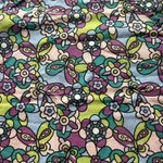 Carols Scrub Top Womens Medium Multicolor Butterflies Flowers Floral Nurse Purple Photo 5