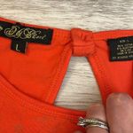 Old Skool Orange Graphic Logo Short Sleeve Keyhole Back Women's Tee Size Large Photo 6