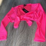 Dolls Kill Hot Pink Wrap Crop Top Size Medium Photo 5