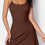 Tennis Dress for Women Backless Lace
Up Workout Dress Size Medium Brown Photo 0