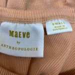Anthropologie Maeve Tan Ribbed Knit Short Sleeve Crop T Shirt Tee Top Size S Photo 2