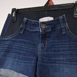Isabel‎ Maternity Denim Shorts Size 2/26 Blue Cuffed Hem Stretch Waist Photo 1