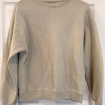 ZARA  Beige Crew Neck Sweatshirt Casual Pullover‎ Comfy Everyday Top Photo 0