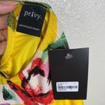 Privy Yellow Tropical Floral Strappy Bodycon Dress Photo 2
