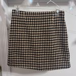 Moodie Houndstooth Mini Skirt Tan Photo 1