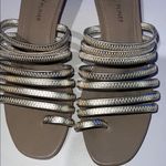 Donald J. Pliner Women's Silver Slide Sandals Platino metallic 6.5 kitten heel Photo 2