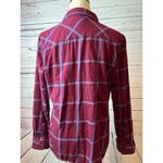 Fox Racing Flannel Plaid Button Front Shirt size Large‎ womens Moto Western Pink Photo 10