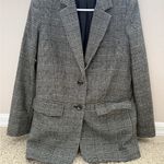 Everlane  Black and White Houndstooth Blazer Photo 1