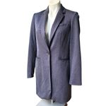 Tommy Hilfiger Navy Long Length Vented Hem Wear To Work Blazer Jacket Sz 6 Photo 6