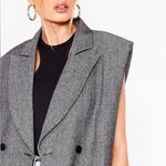 Nasty Gal NWOT  Five O'Clock Somewhere Longline Blazer Herringbone Size 6 Photo 5