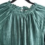 Cable & Gauge NWT Velour Long Sleeve Mock Neck Blouse Top Green Size Large Photo 6