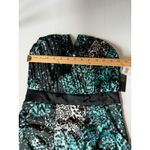 Guess  Strapless Dress‎ Party Cocktail A-Line Animal Print Green Multi 6 Photo 3