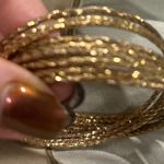 Boho Gold Bangle Stack & Earth Photo 4