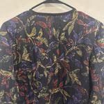 Vtg 80s Alicia Black Quilted Floral Jacket Leaf Print Cottage Fall Prairie Large Photo 5