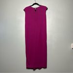 Miguelina Chantal Lace Collar Keyhole Back Midi Cocktail Dress Fushia Size L Pink Size L Photo 1