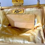 La Regale VTG Gold Color Rhinestone Handbag Clutch or Shoulder Bag WITH CHAIN Photo 9