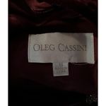 OLEG CASSINI Velvet Gown Sheath Dress Wine Embellished Keyhole Size18 Sleeveless Size 18 Photo 5