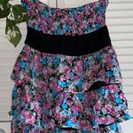 Paradis Miss Strapless Floral Ruffle Mini Dress Photo 1