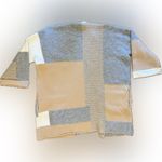 Lovestitch Oversized Colorblock Knit Open Cardigan Beige Grey Cream, Size M/L Photo 1