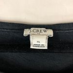 J.Crew Flare Sleeve T-Shirt Top Crochet Trim Scoop Neck Cotton Black XL Photo 2