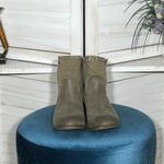 Roxy Ankle Boots Taupe Canvas Leather Size 7 Photo 2