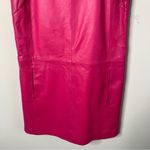 Bod and Christensen hot pink leather fuchsia shift dress size 4 NEW‎ barbie Photo 7