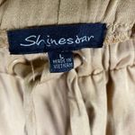 Shinestar Shinesdar L Women's Tan Joggers Lightweight Drawstring Waist Casual Pants Photo 3