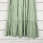 MABLE Babydoll‎ Sleeveless Tiered Mini Dress Women Size Small Cottagecore Boho Green Photo 4