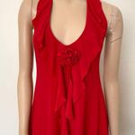 White Fox Boutique [White Fox] Red Y2K Ruffle Halter Neck Asymmetrical Hem Mini Dress Size Large L Photo 8