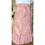 ZARA  BASIC Pink Faux Leather Mini Skirt XS Blush Zip Back A-Line Chic Trendy Photo 2