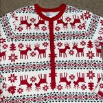 Hanna Andersson Dear Deer Henley Nightgown Long Sleeve Fair Isle Christmas M Red Photo 3