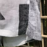 ZARA  Black/White Abstract Print Short Sleeve Shirt L Photo 3