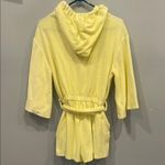 Elan Yellow Hooded Terry cloth shorts jumper with Belt Photo 3