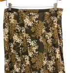 Croft & Barrow Corduroy Women Skirt Sz 10 Multicolor Floral A-line Modest Midi Church Grandma Photo 1